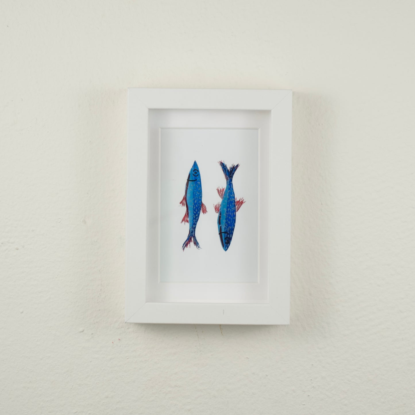 Two Blue Fish — Framed Art Print