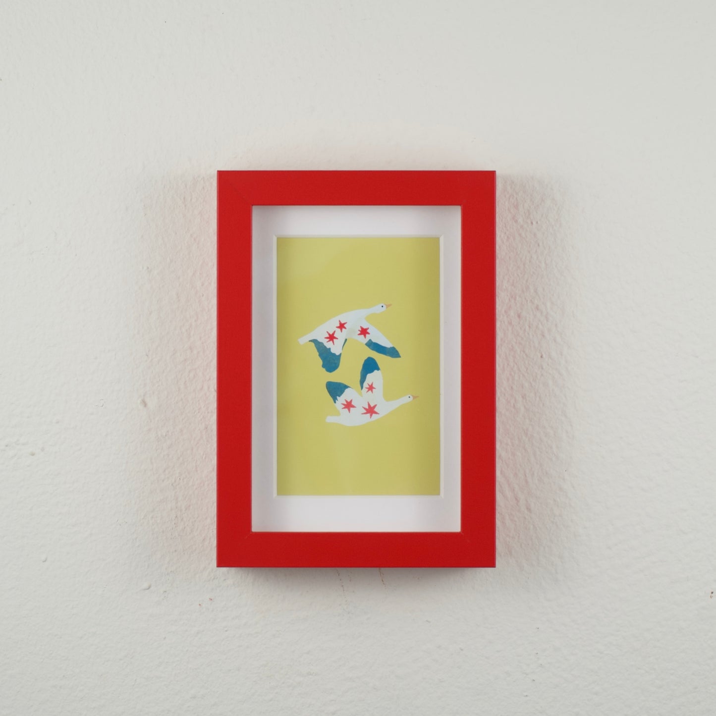 Three Star Geese — Framed Art Print