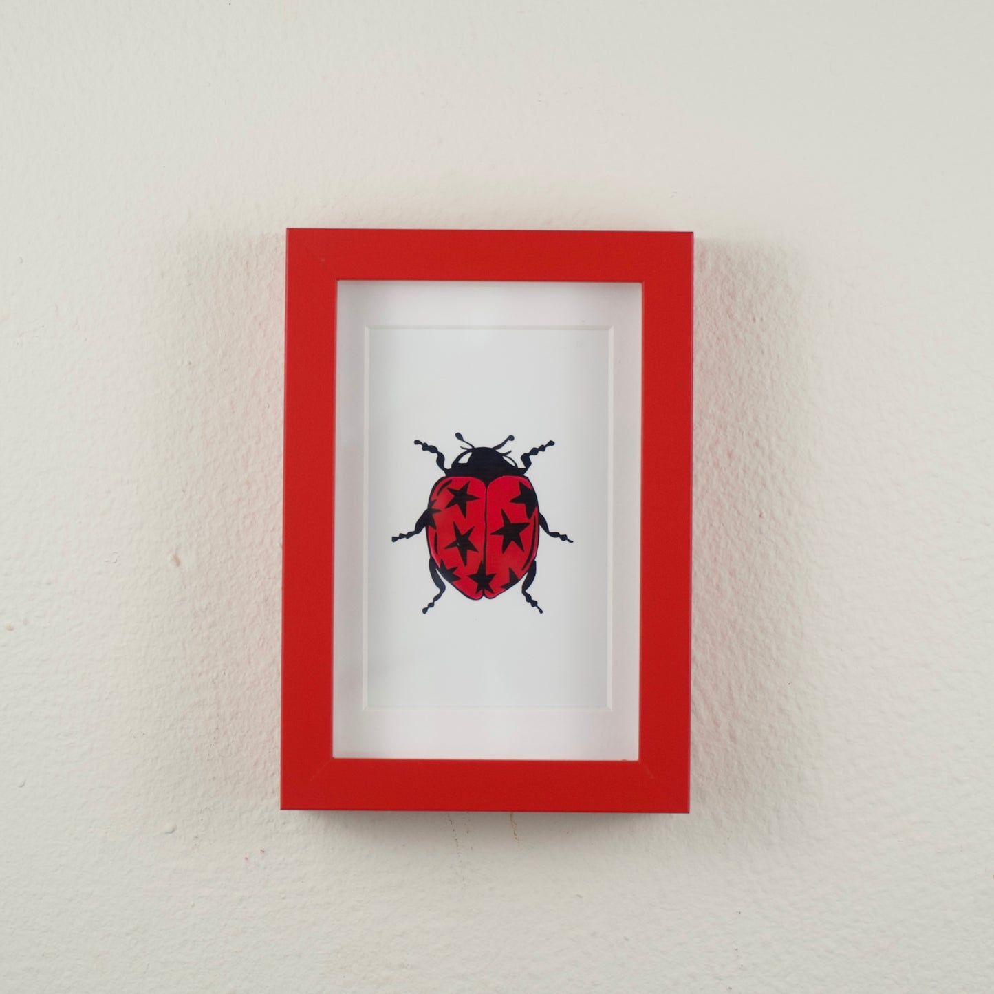 Star Ladybug — Framed Art Print
