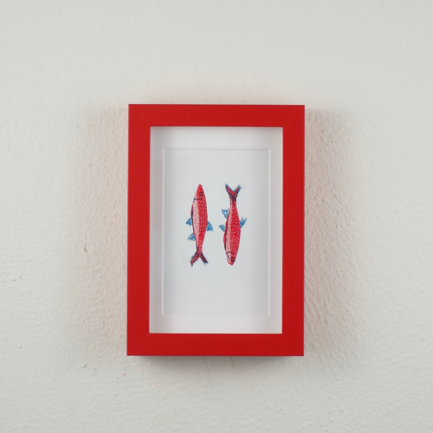 Two Red Fish — Framed Art Print