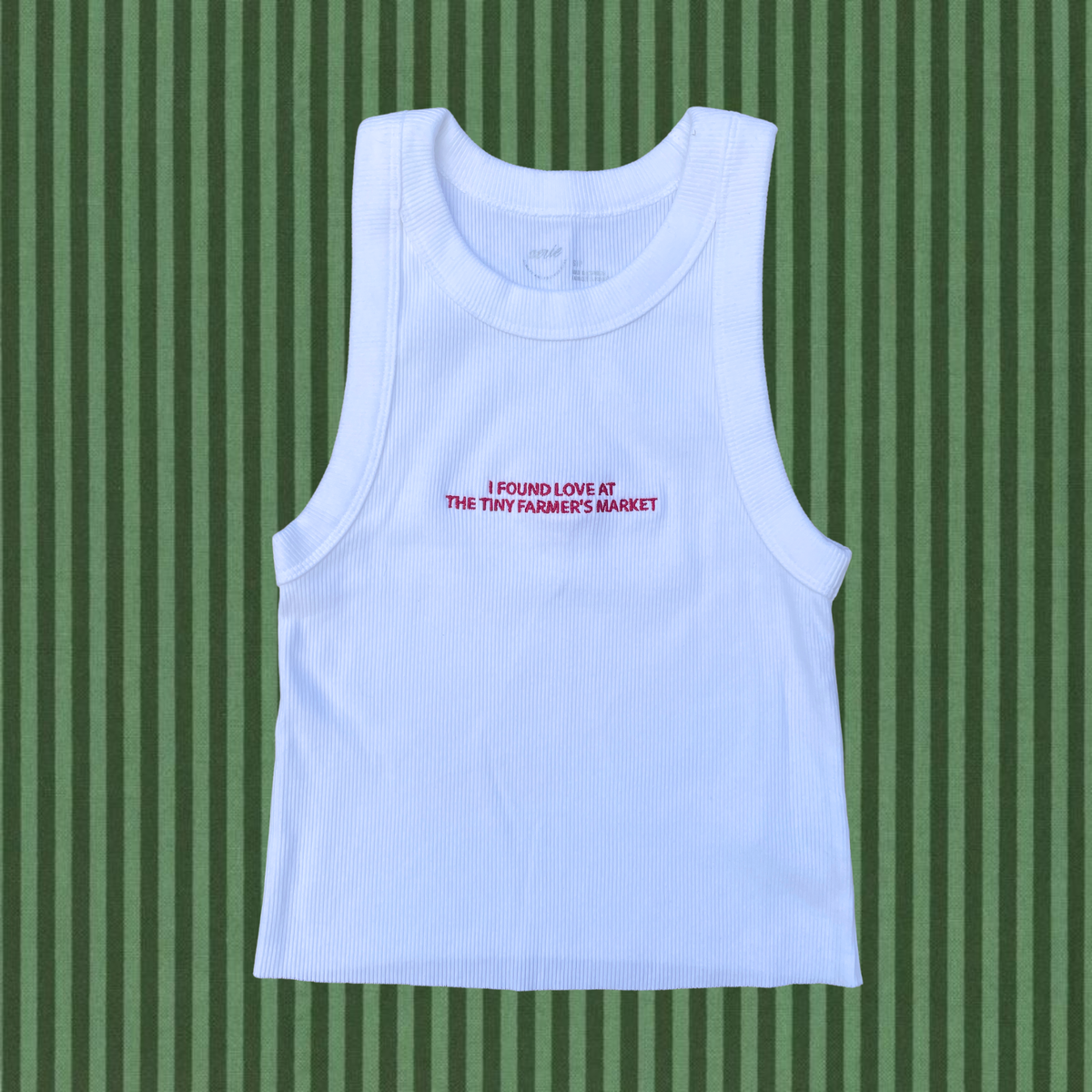 "I Found Love at the Tiny Farmers Market" High Neck Tank Top