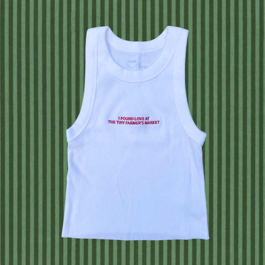 "I Found Love at the Tiny Farmers Market" High Neck Tank Top
